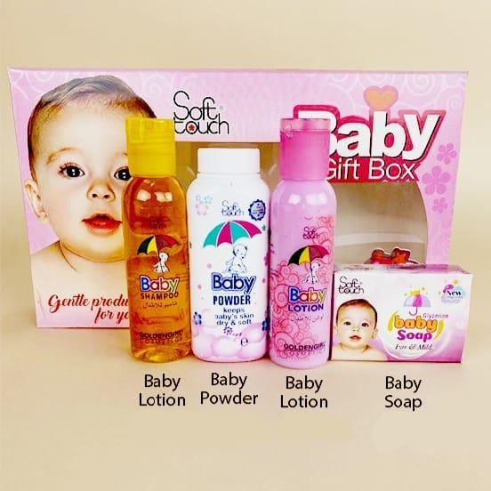 Pack Of 4 Soft Touch Baby Gift Box