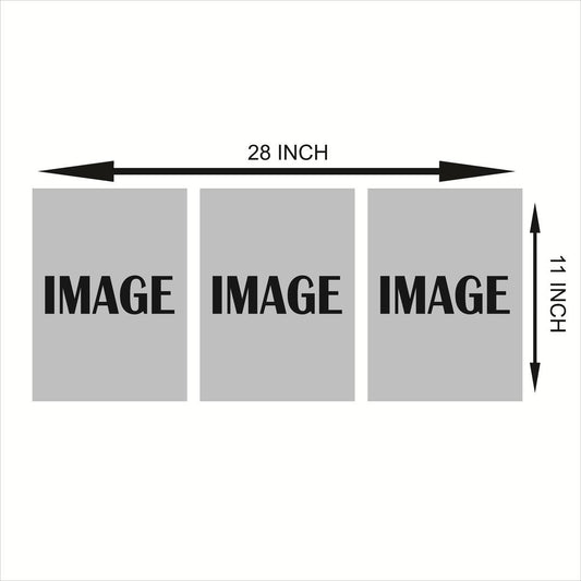 : 3 Pcs 3D Calligraphy Wall Frame - Artistic Home Decor