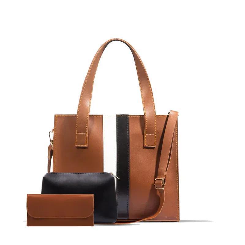 : Women's Rexine Plain Hand Bag Set